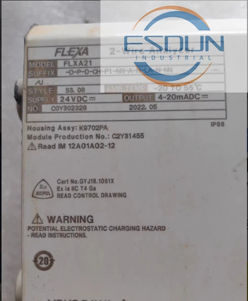 YOKOGAWA Two-Wire FLXA21 Analyzer with Low Tariff and Low Tax Rate