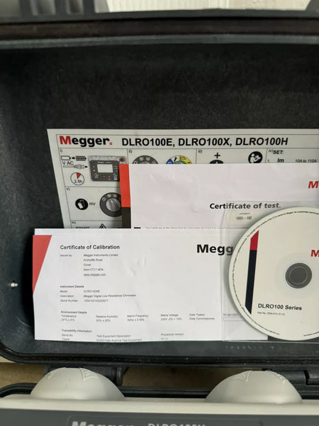 Megger DLRO100X DLRO100XB Digital Low Resistance Ohmmeter & Kelvin Clamp