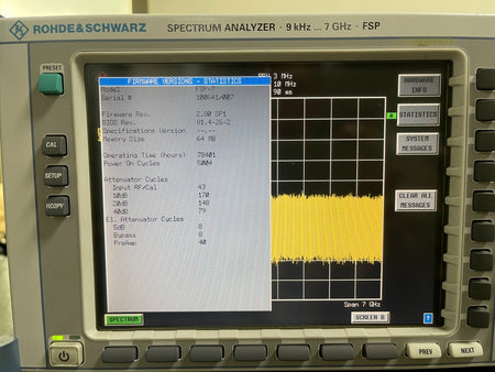 Rohde & Schwarz FSP7 Spectrum Analyzer 9 kHz - 7 GHz _ 0641 - XG eqpt