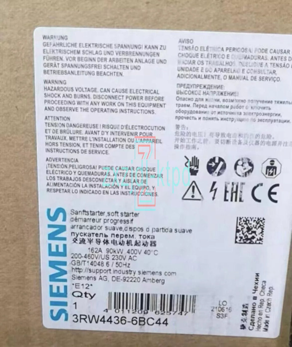 3RW4436-6BC44 siemens soft starter 3RW4436-6BC44 Brand New