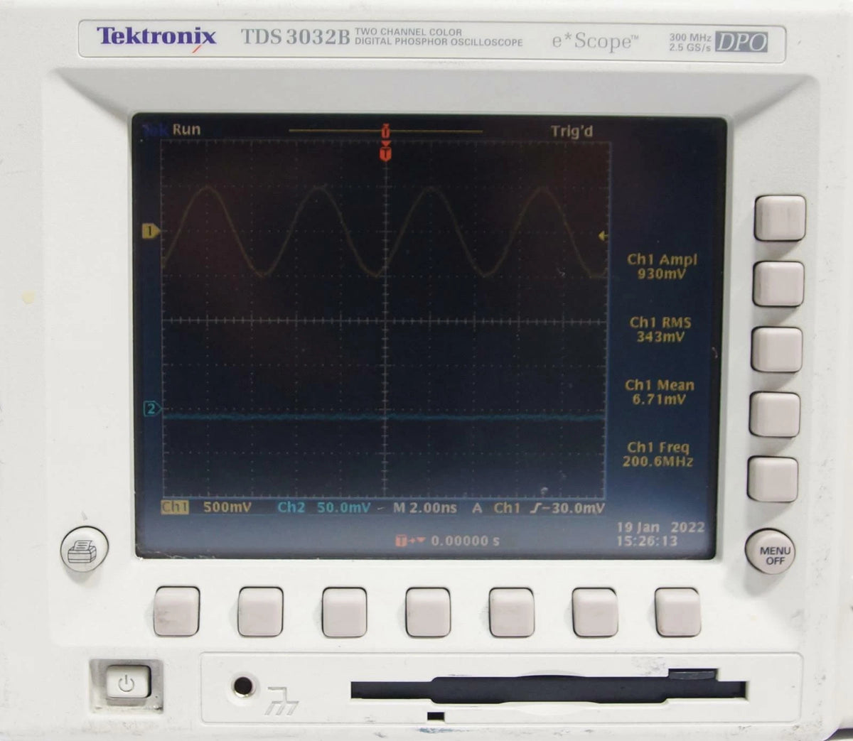 Tektronix TDS3032B 300 MHz 2CH DPO Oscilloscope with TRG / FFT Modules