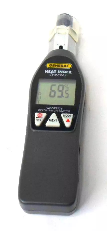 GENERAL WBGT8778 Digital Psychrometer - Weather Instrument