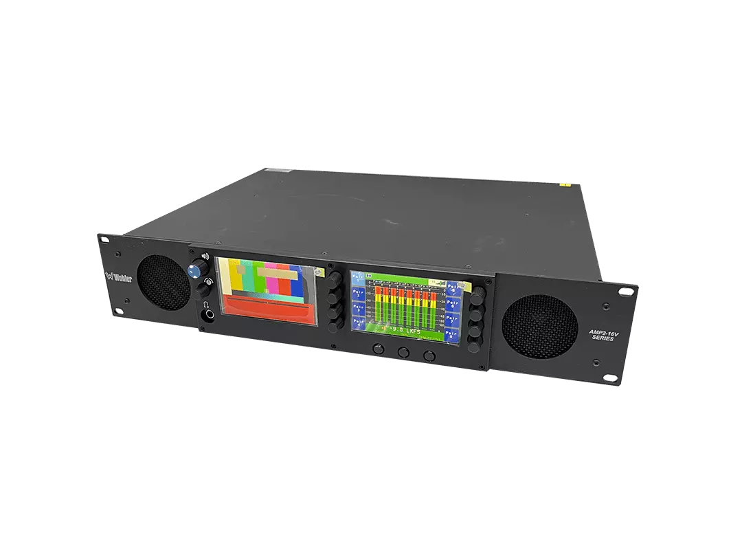 Wohler AMP2-16V-3G Dual 4.3 inch OLED 3G HD/SD-SDI 16-Channel Audio Video Monitor