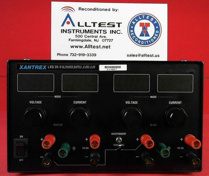Xantrex LXQ20-3 Dual Output DC Power Supply, 2X(0-20V, 3A)