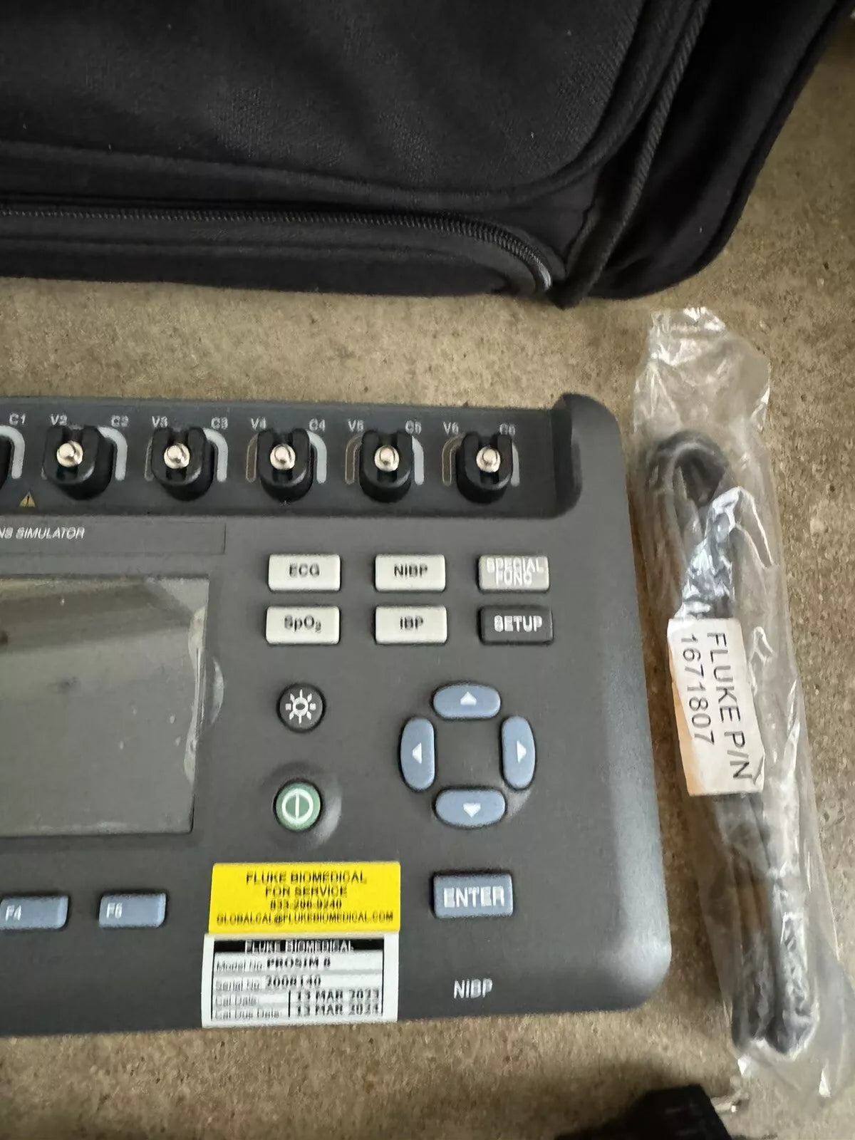 Prosim8 Rear Panel Fluke Biomedical ProSim 8 Vital Signs Simulator (Calibrated 2024) – XG eqpt