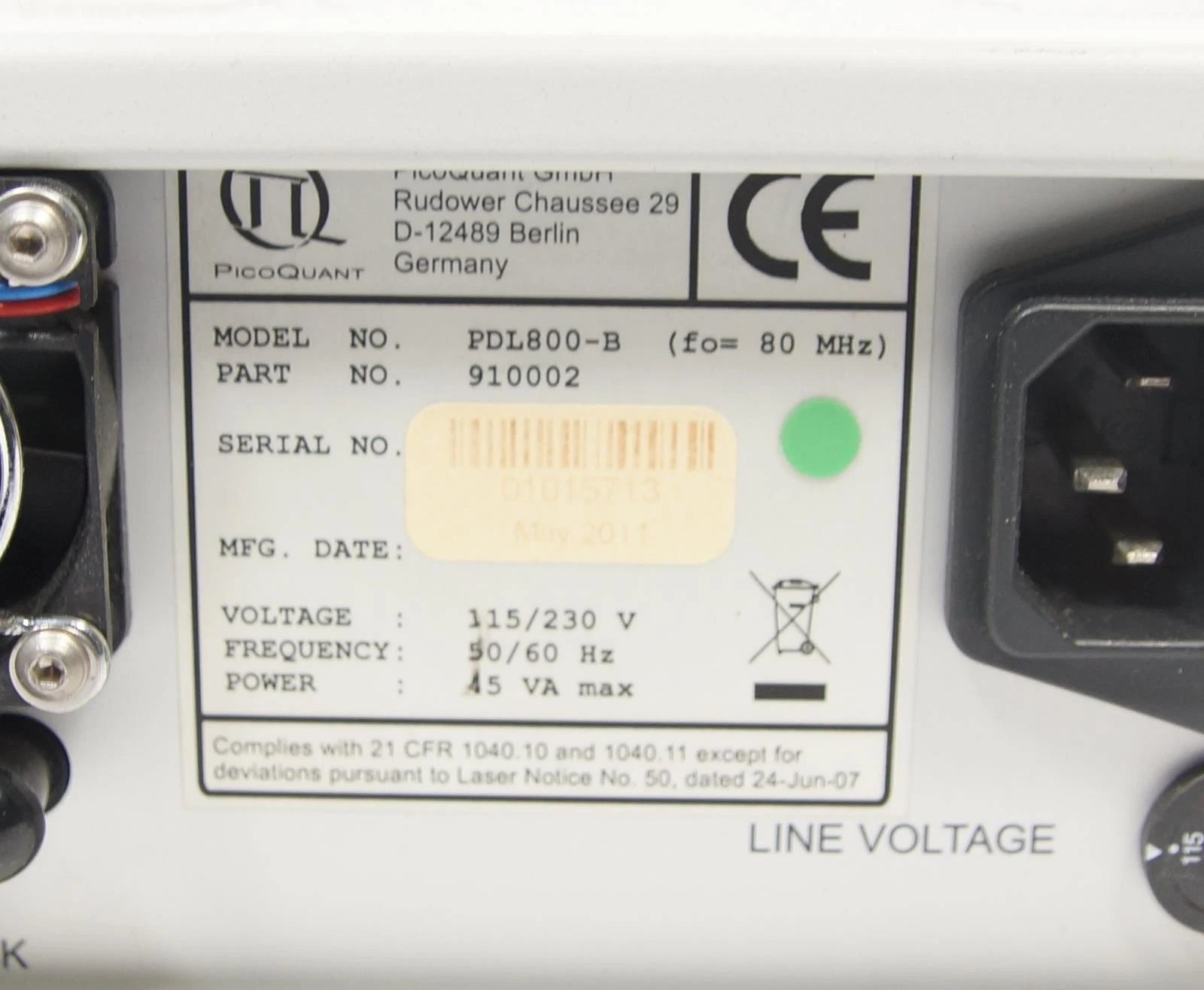 PicoQuant PDL 800 B Pulsed Diode Laser Driver / Head