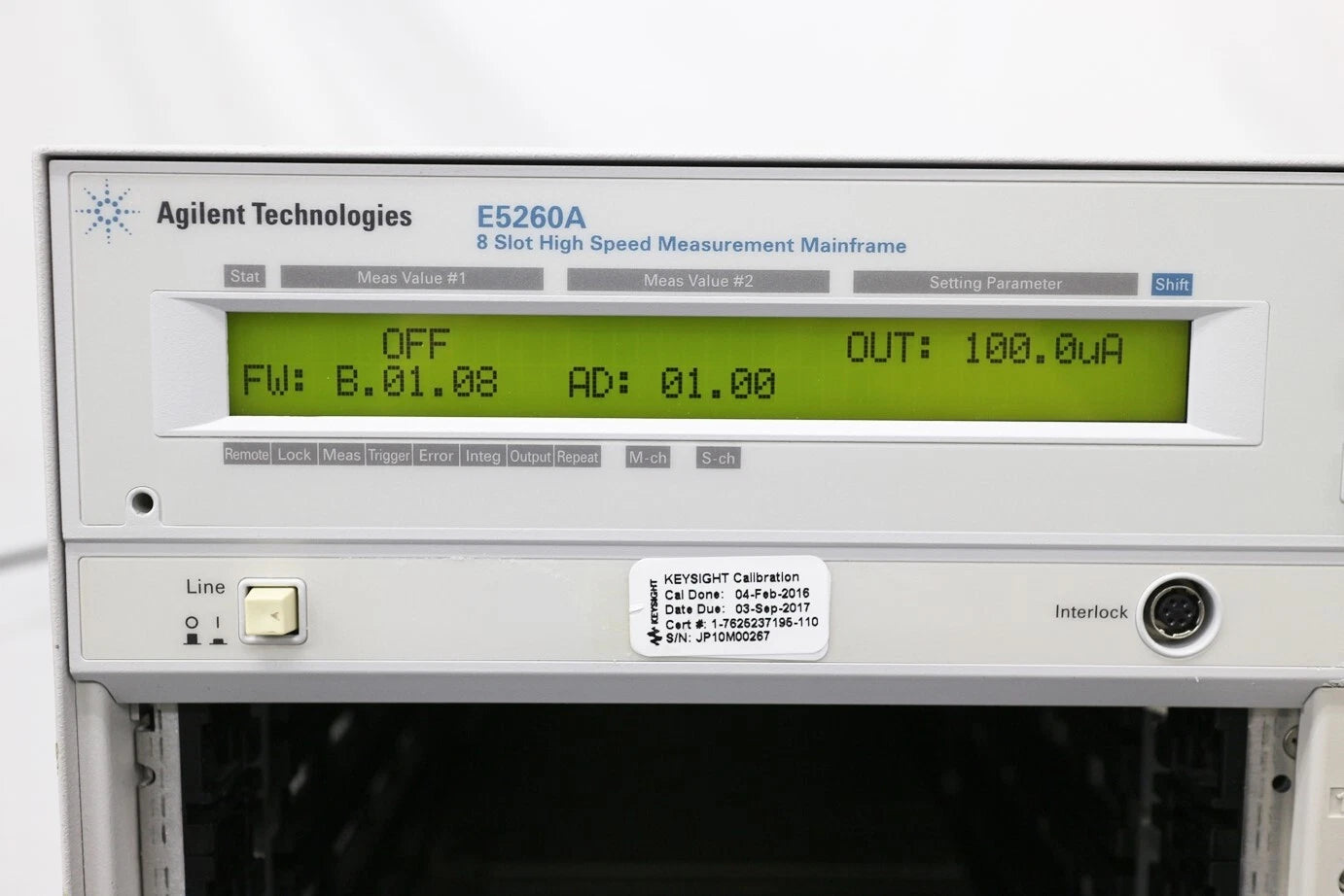 Agilent E5260A IV Analyzer 8-Slot Mainframe