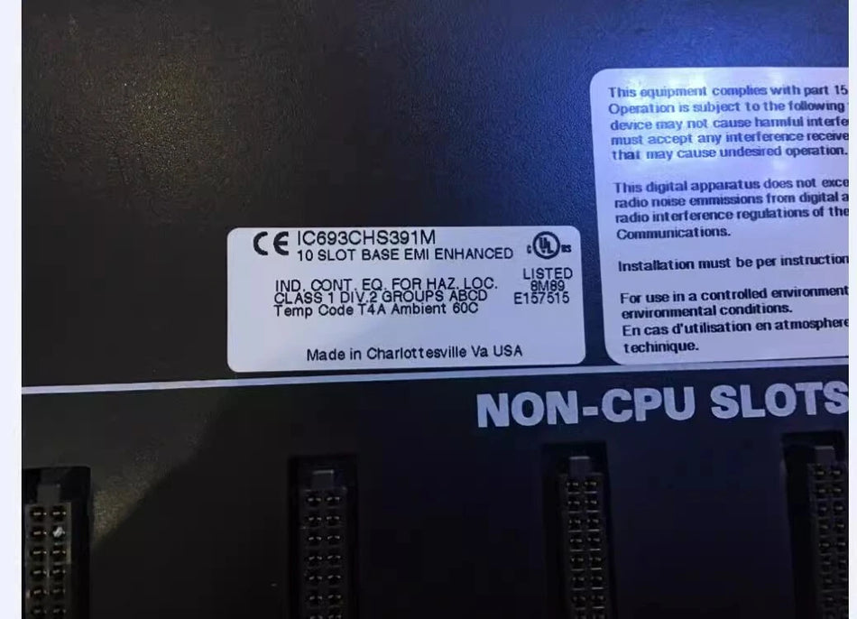 IC693CHS391M/IC693CHS391J Rack for GE Fanuc 90-30 Series PLC