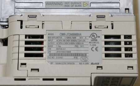 Yaskawa J1000 VFD CIMR-JT2A0006B AA