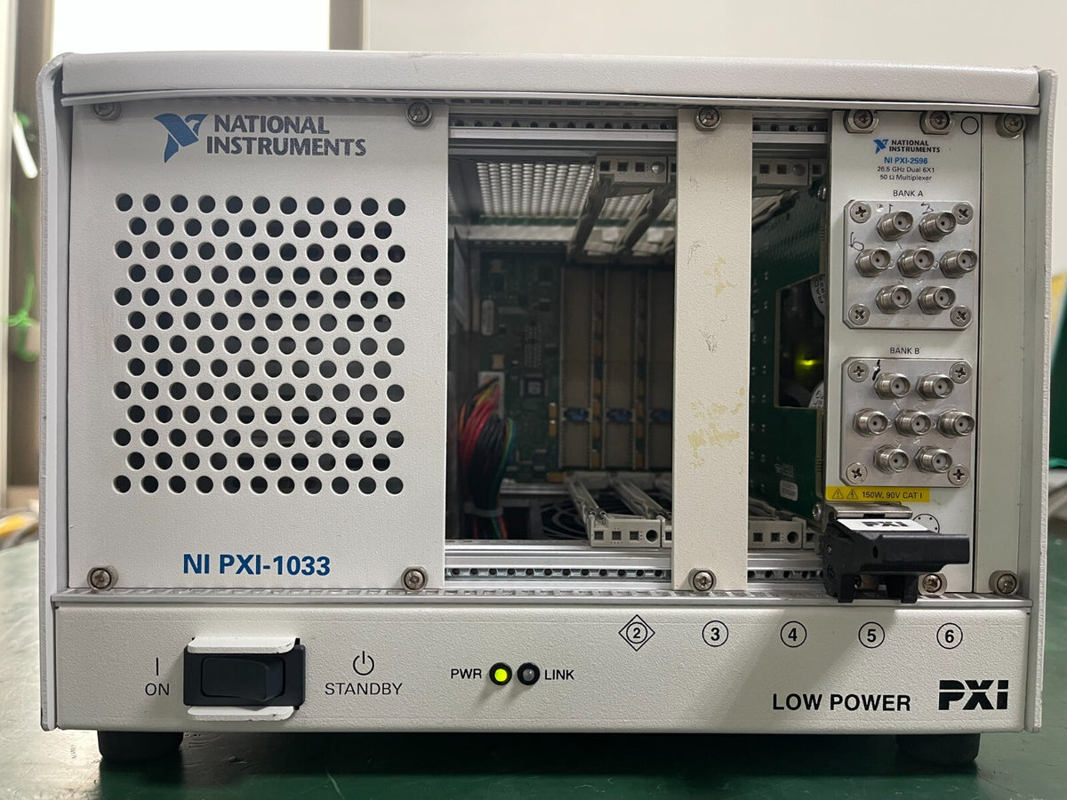National Instruments PXI-2596 26.5GHz Dual 6X1 Multiplexer +PXI-1033 PXI Chassis