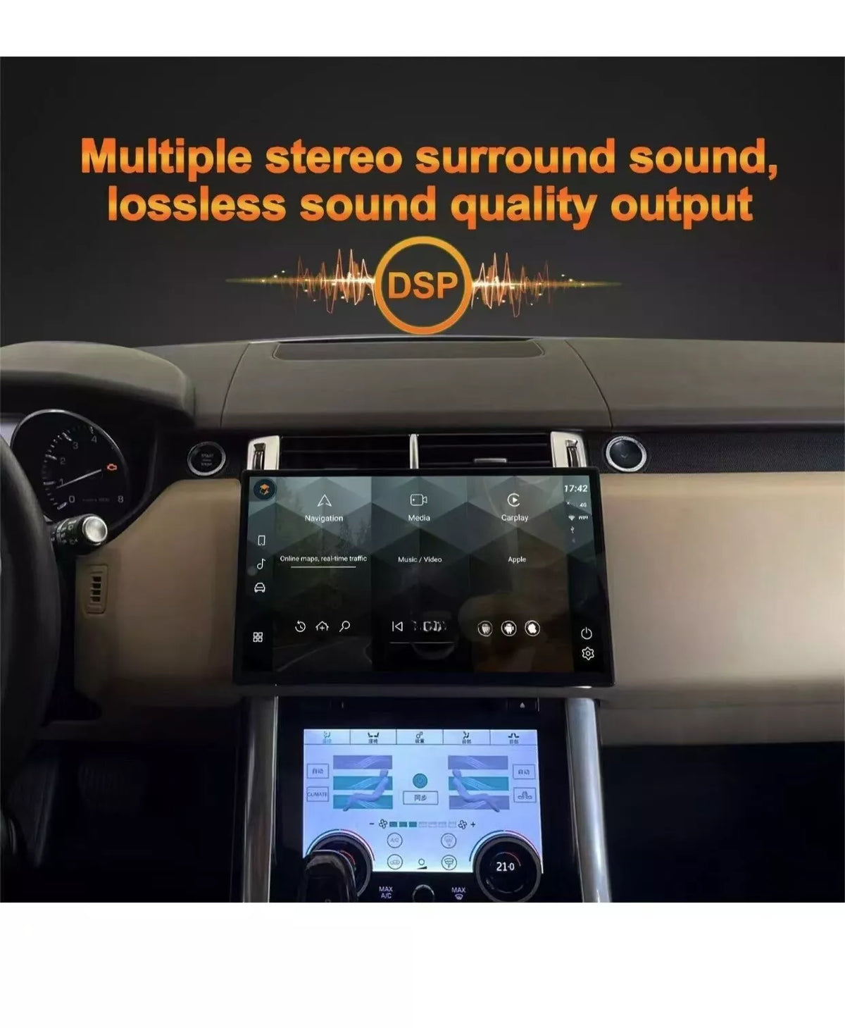 Android Touch Screen Car Radio Stereo for 2014-2017 Land Rover Range Rover Sport 13
