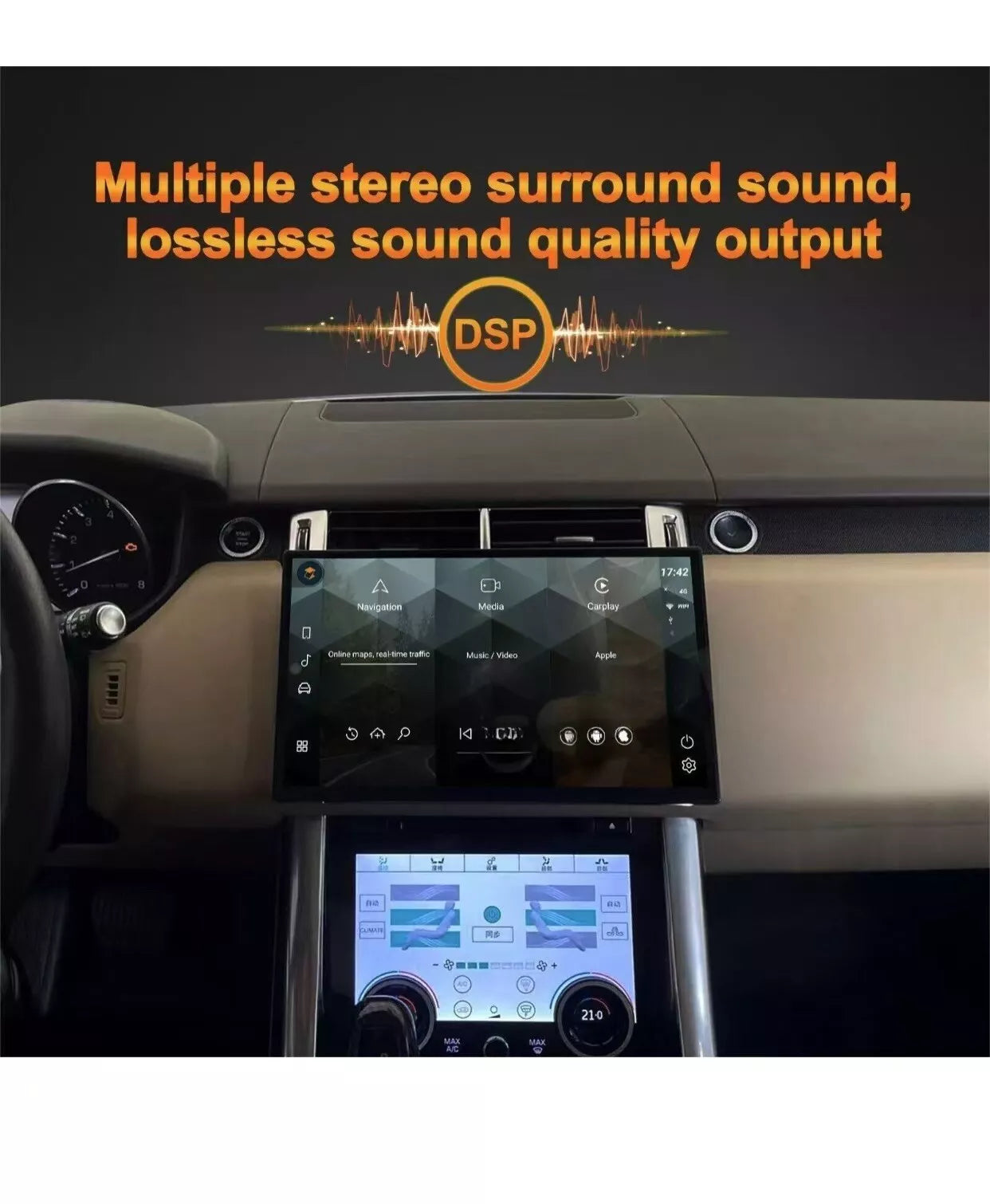 Android Touch Screen Car Radio Stereo for 2014-2017 Land Rover Range Rover Sport 13