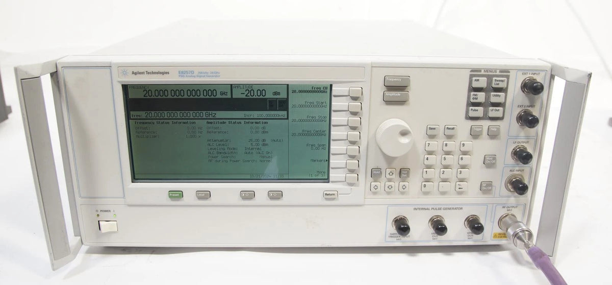 Agilent E8257D PSG 250kHz -20GHz Analog Signal Generator 1E1 1EH 520 UNT UNU