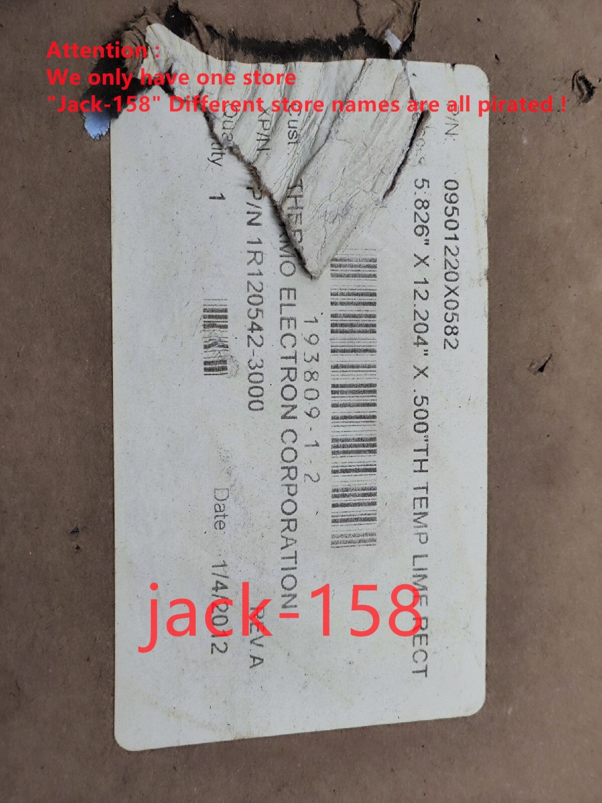 1R120542-3000 by DHL or FedEx