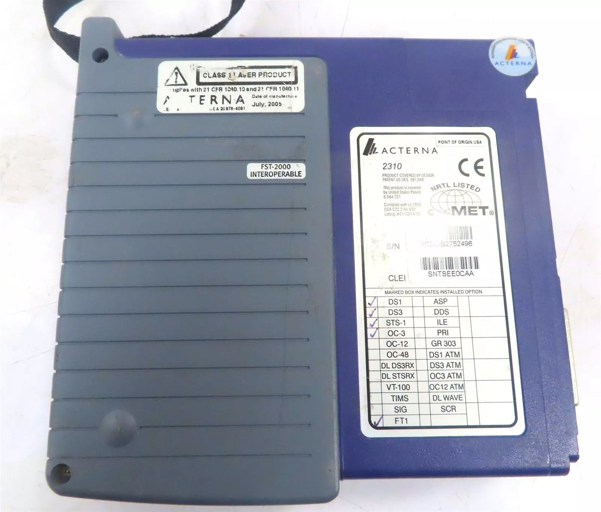 Part of Acterna JDSU FST-2310 TestPad
