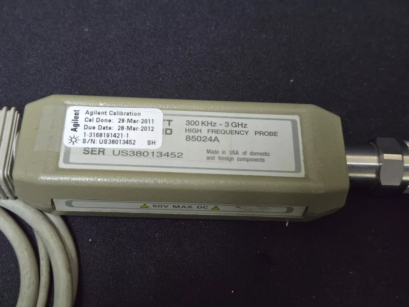 Agilent 85024A 300KHz - 3GHz High Frequency Active Probe (3452)