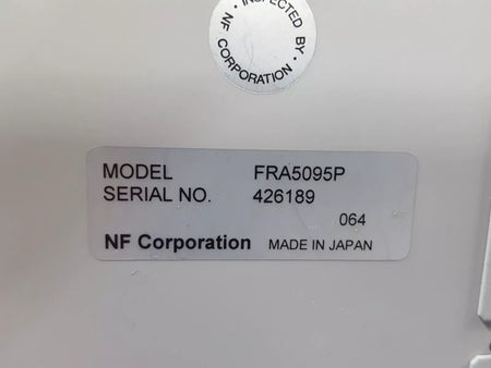 NF FRA5095: Frequency Response Analyzer, 0.1mHz-2.2MHz, Untested (6189)