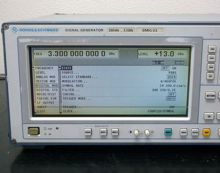 Rohde&Shwarz SMIQ03 300kHz-3.3GHz Vector Signal Generator W-CDMA