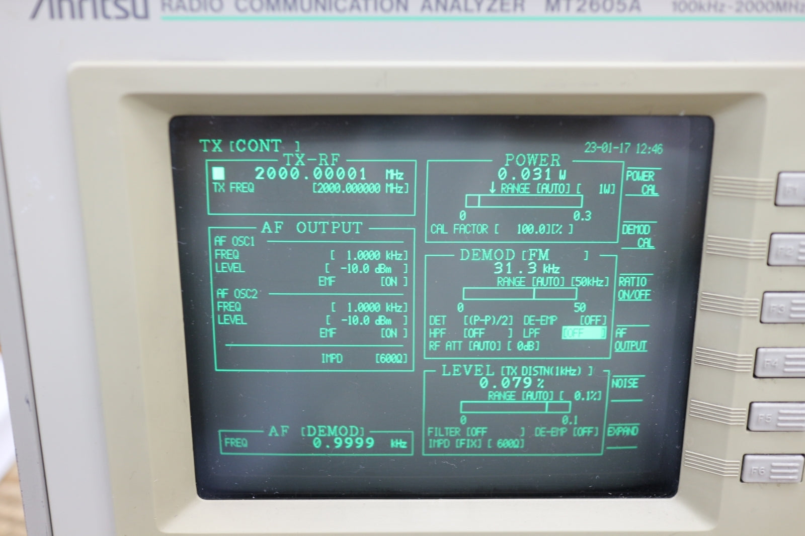 ANRITSU MT2605A Radio Communication Tester – XG eqpt