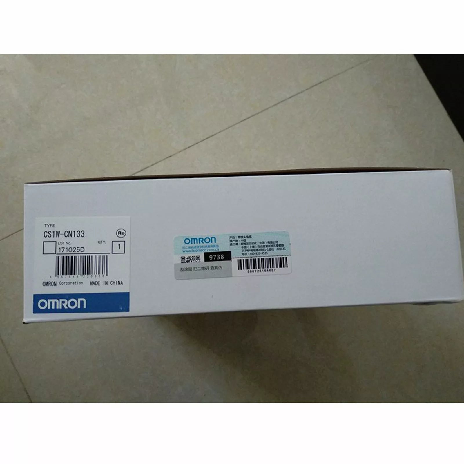 Omron CS1W-CN133 Programming Cable for CS1W Series PLC, New in Box