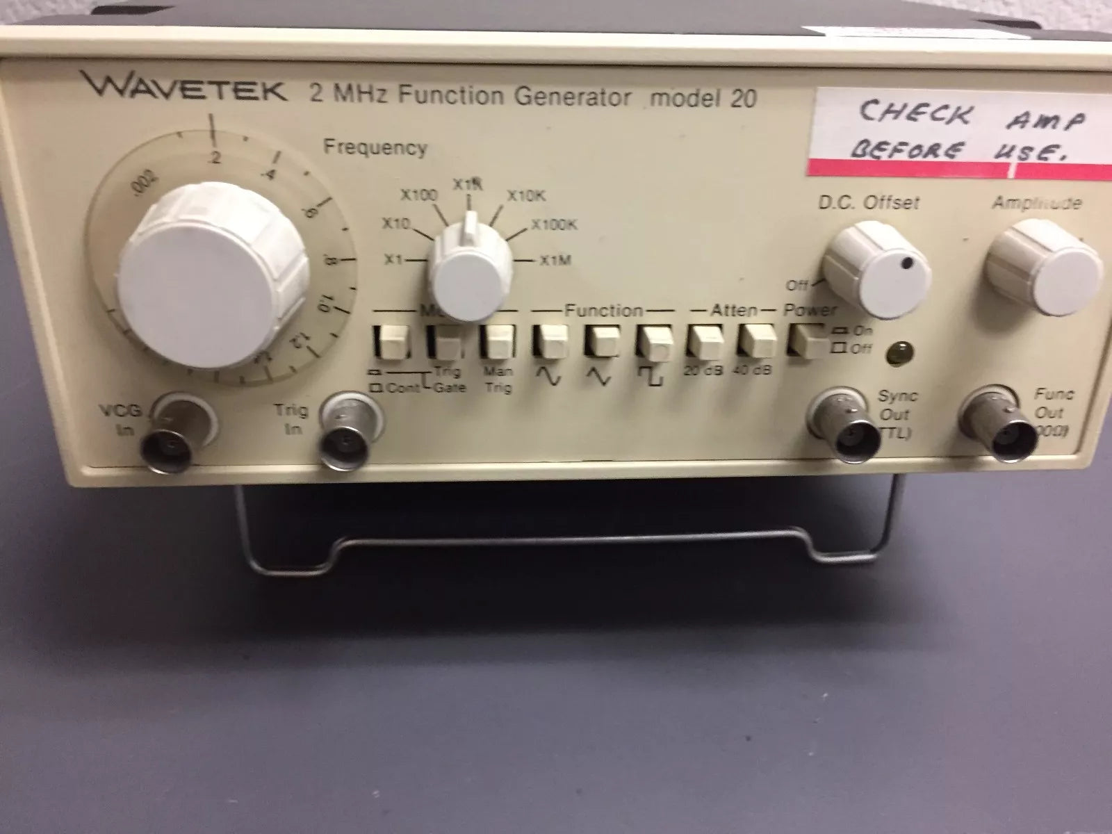 Wavetek Model 20 2MHz Function Generator