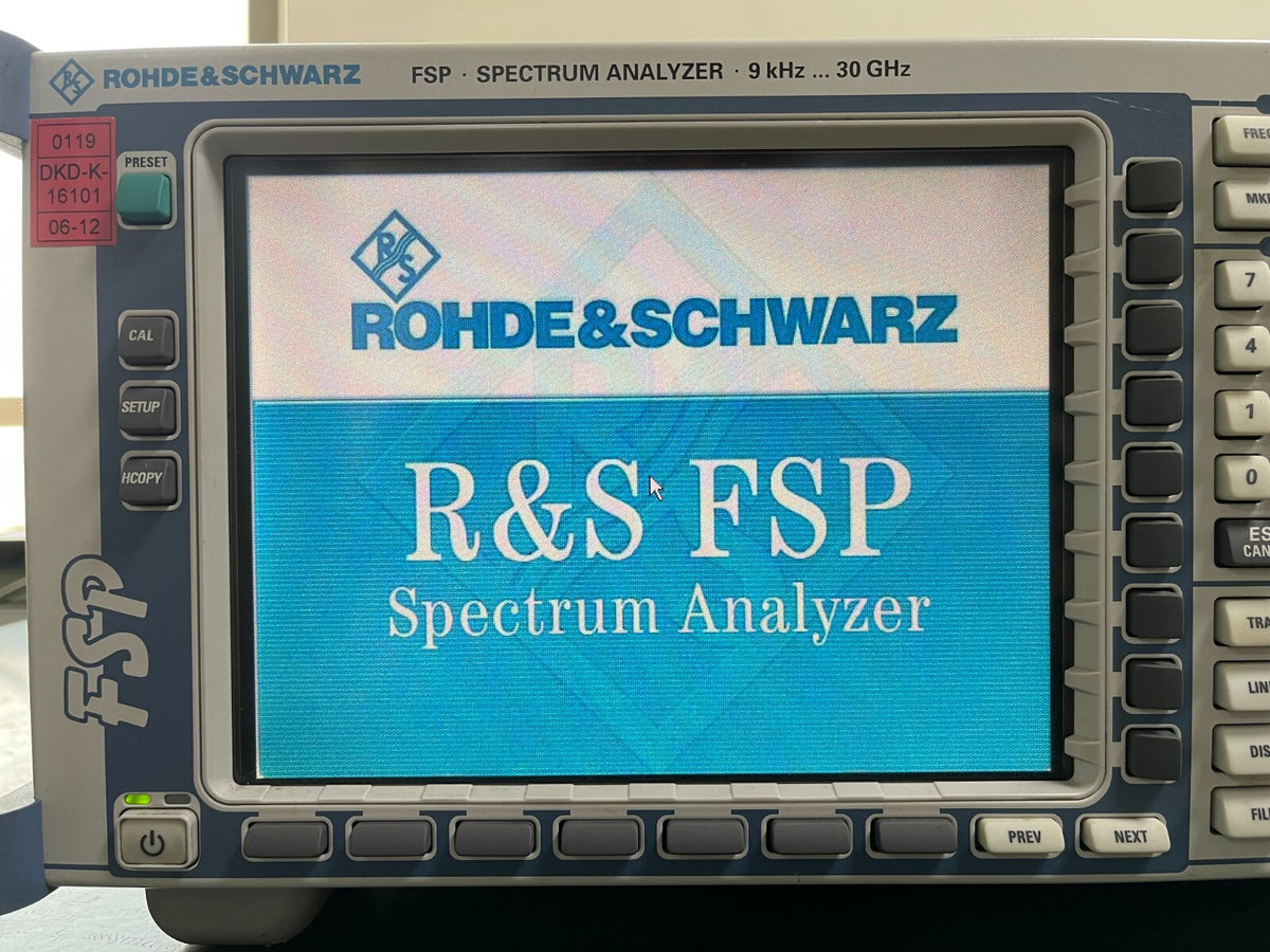 Rohde &amp; Schwarz FSP30 Spectrum Analyzer 9 kHz - 30 GHz w/ FSP-B9 _ 0793