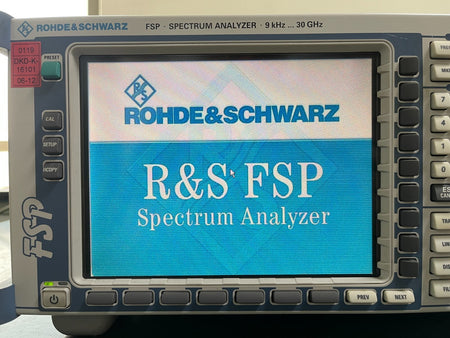 Rohde &amp; Schwarz FSP30 Spectrum Analyzer 9 kHz - 30 GHz w/ FSP-B9 _ 0793
