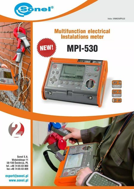 Sonel MPI-530 Multifunction Electrical Installation Meter 44A Phase-To-Phase - XG eqpt