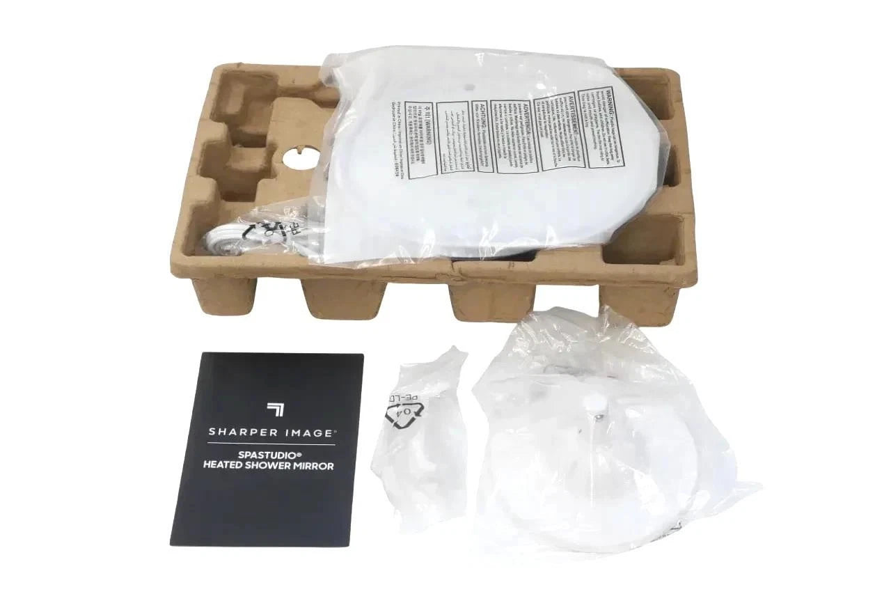 Sharper Image Spastudio Fog Free Heated Shower Mirror With Razor Holder