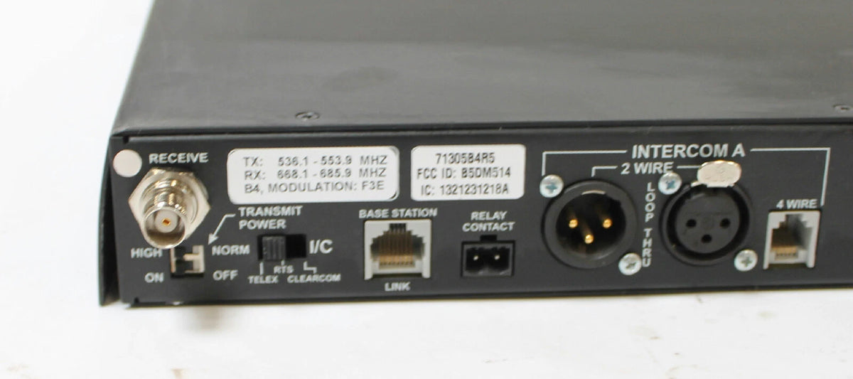 TELEX RadioCom BTR-800 536.1-553.9 / 668.1-685.9 MHz B4 Wireless Intercom Base