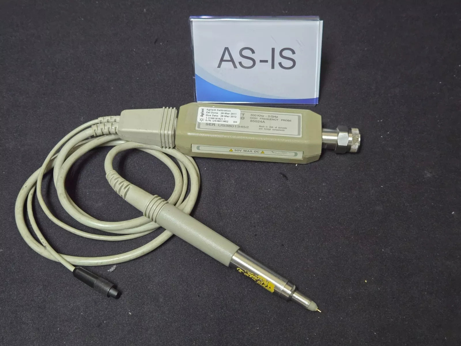 Agilent 85024A 300KHz - 3GHz High Frequency Active Probe (3452)