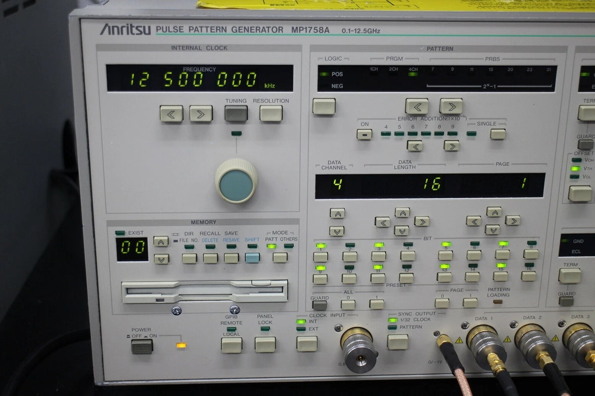 Anritsu MP1758A /01/02 12.5GHz 4ch Pulse Pattern Generator