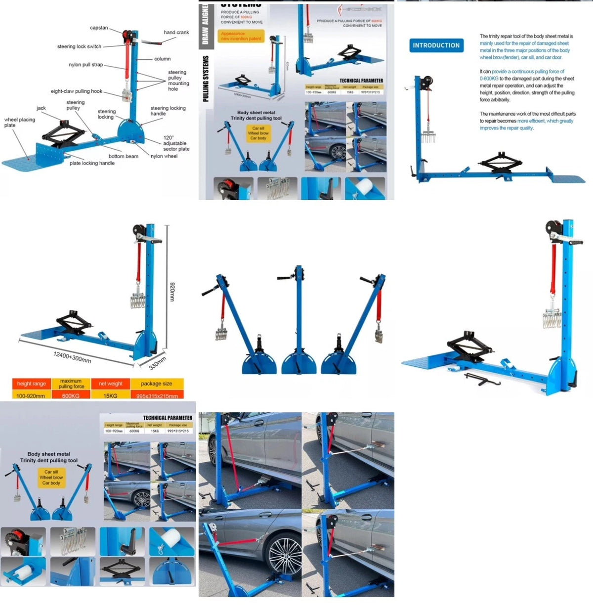 2023 OLYM Car Repair Dent Puller 600kg Body Tool