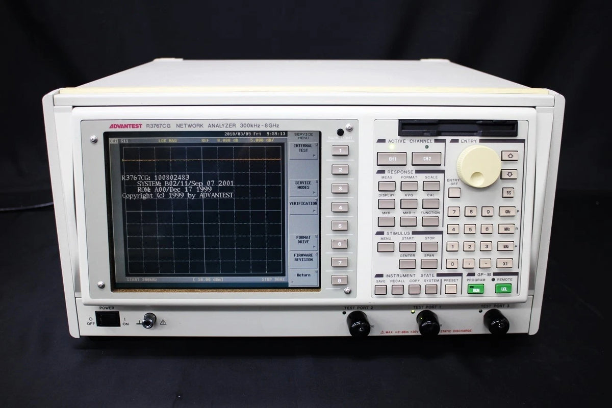 ADVANTEST R3767CG /11 300KHz-8GHz 3ports Network Analyzer