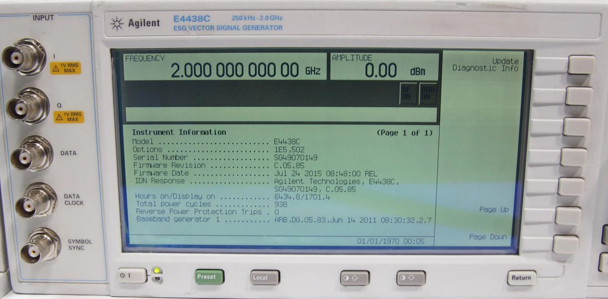 Agilent E4438C 2GHz ESG Vector Signal Generator OPT 1E5 502