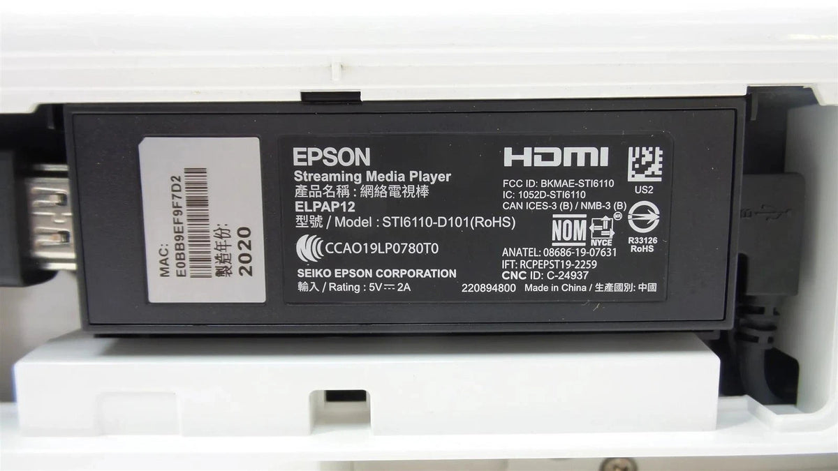 Epson Home Cinema 2250 Full HD 3D Android TV Projector - Lamp : 780 Hours