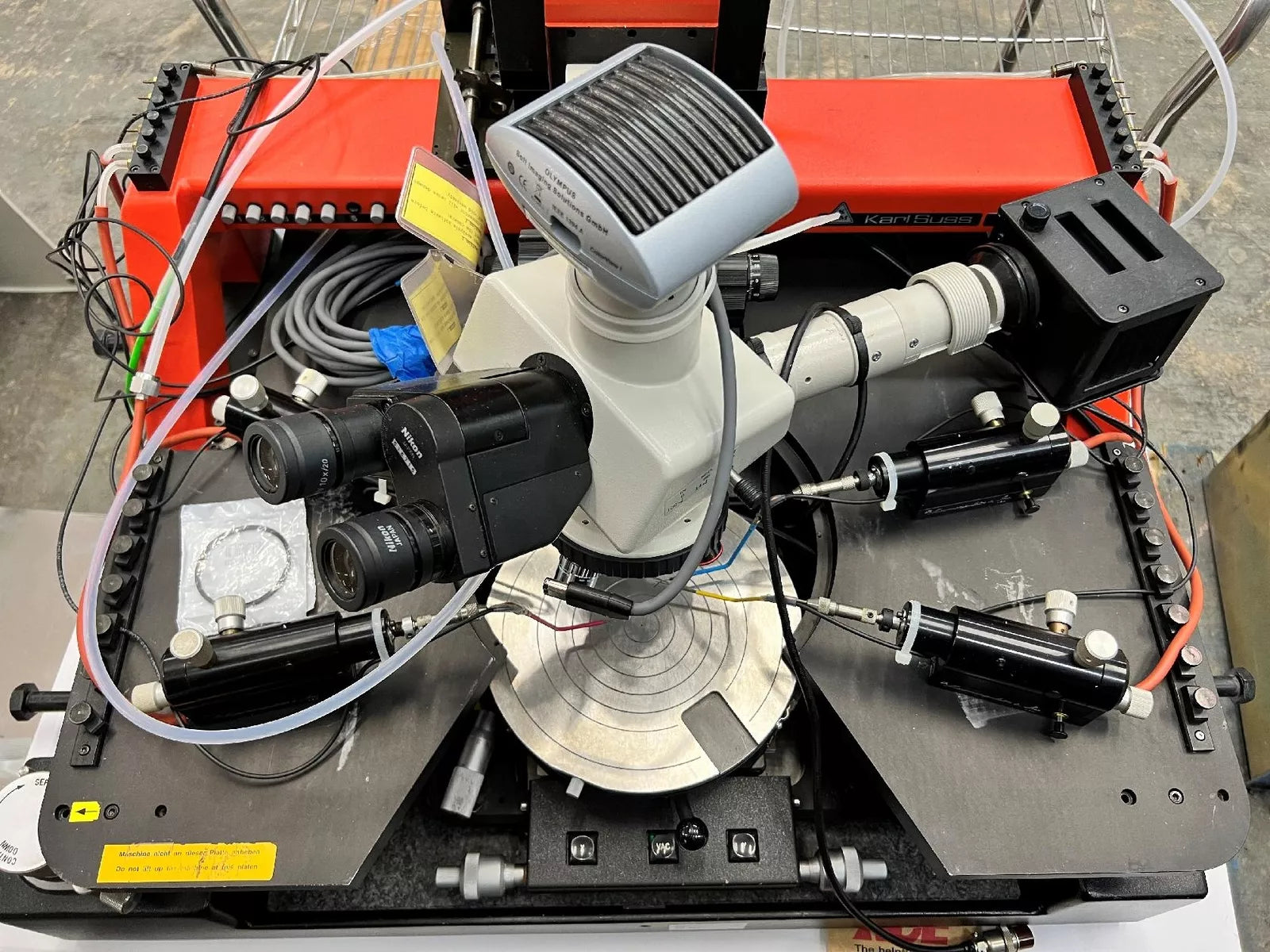 Karl Suss PM8 8-Inch Manual Probe Station with Vibraplane Vibration ISO Workstation