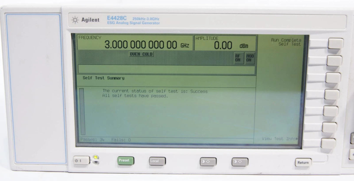 Agilent E4428C 250 kHz - 3.0GHz ESG Analog Signal Generator OPT 503