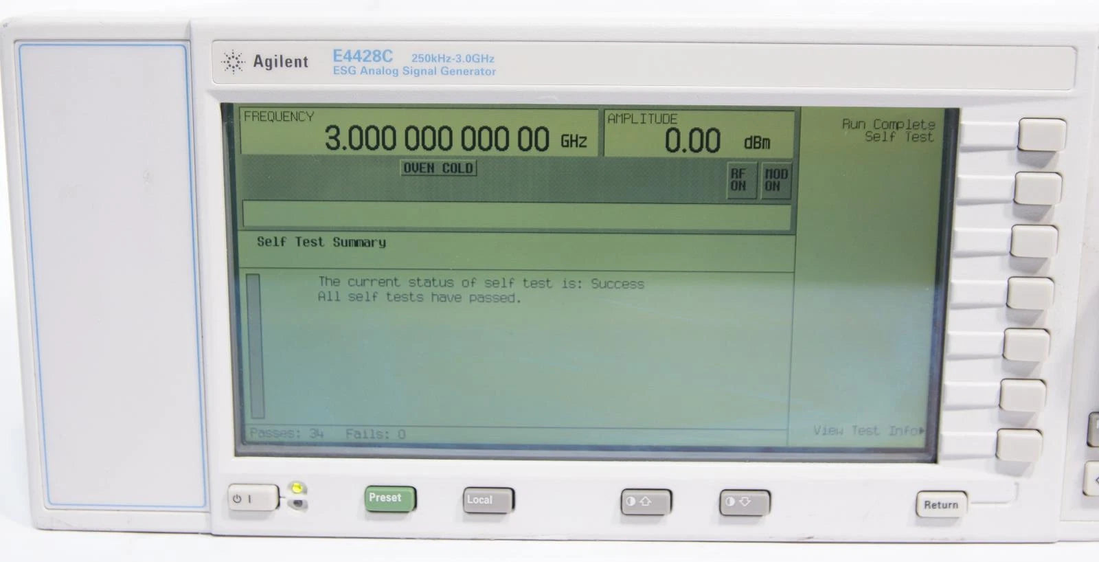 Agilent E4428C 250 kHz - 3.0GHz ESG Analog Signal Generator OPT 503