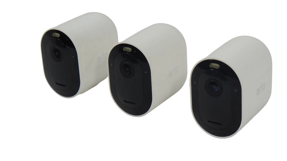 Lot of 3 Arlo Pro 4 Security Camera Wireless 2K Color Night Vision VMC4041P