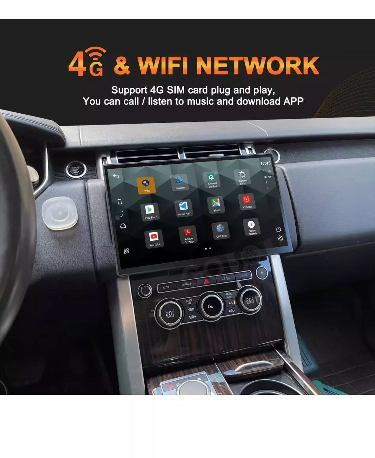 Android Car Radio 2Din Stereo for Land Rover Range Rover Vogue L405 2013-2017