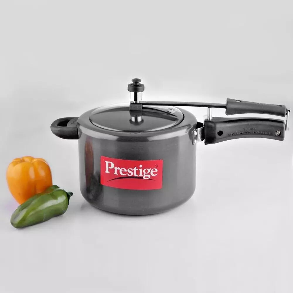 Prestige Nakshatra Plus Aluminium Inner Lid Pressure Cooker 5 Litres Black