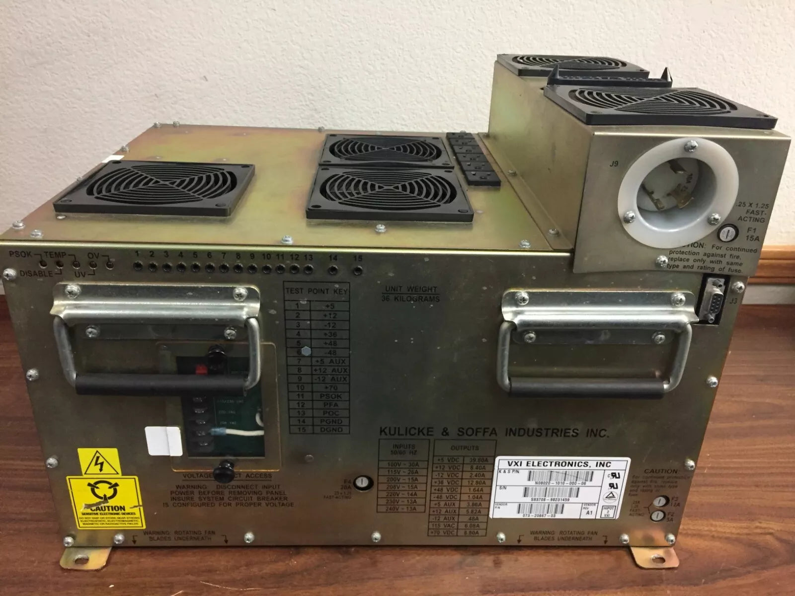 Kulicke & Soffa N08020-1010-000-06 Power Supply Assembly