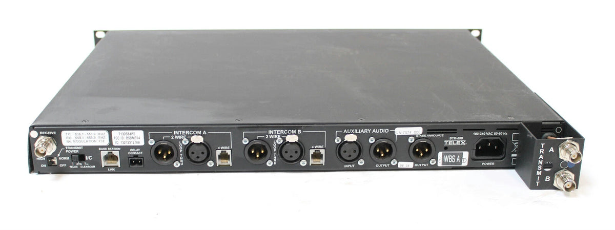 TELEX RadioCom BTR-800 536.1-553.9 / 668.1-685.9 MHz B4 Wireless Intercom Base