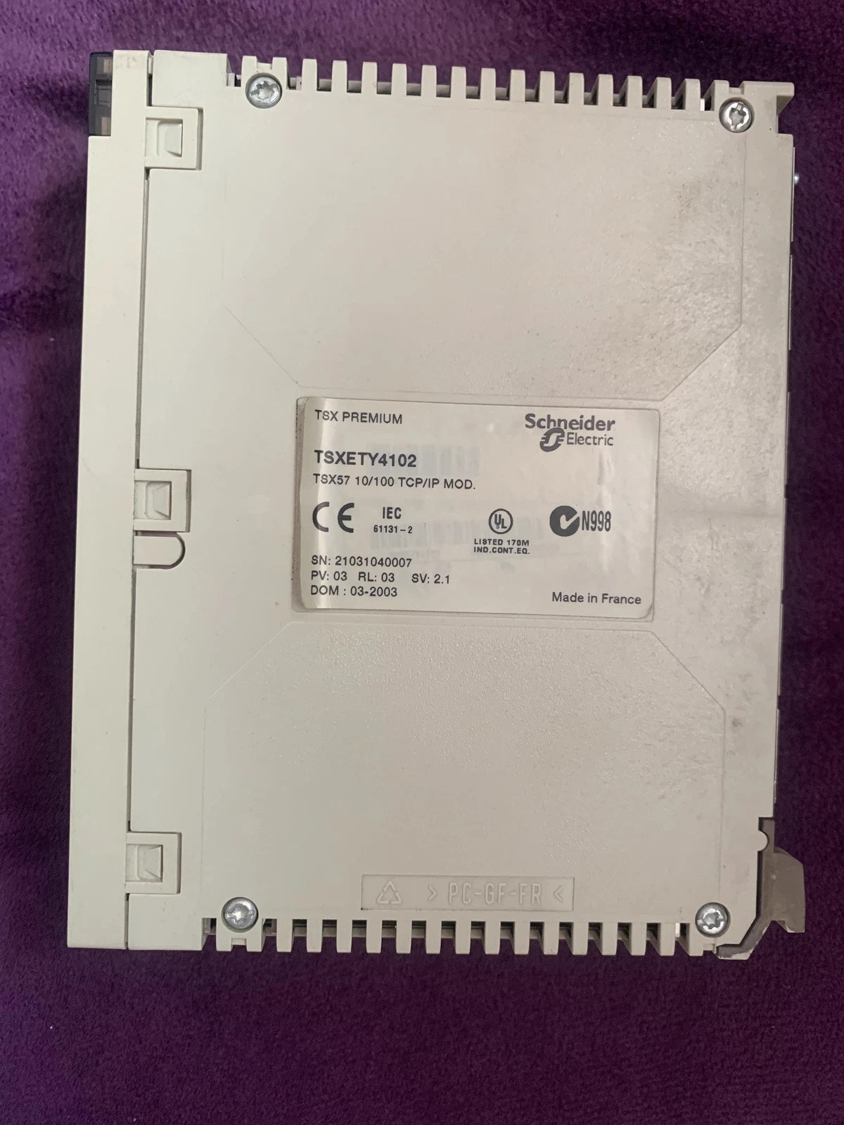 MODICON PLC TSX-ETY-4102 Module for Industrial Automation