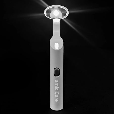 amiciCare LED Dental Mirror - Anti-Fog & Illuminated Oral Inspection Tool