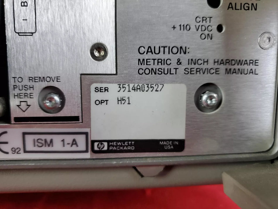 HP - Agilent - Keysight 8563A Spectrum Analyzer, 9 kHz to 26.5GHz 3514A03527