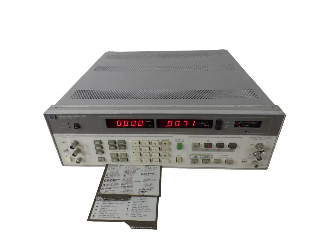 HP 8903B Audio Analyzer - High-Quality Professional Audio Testing Device