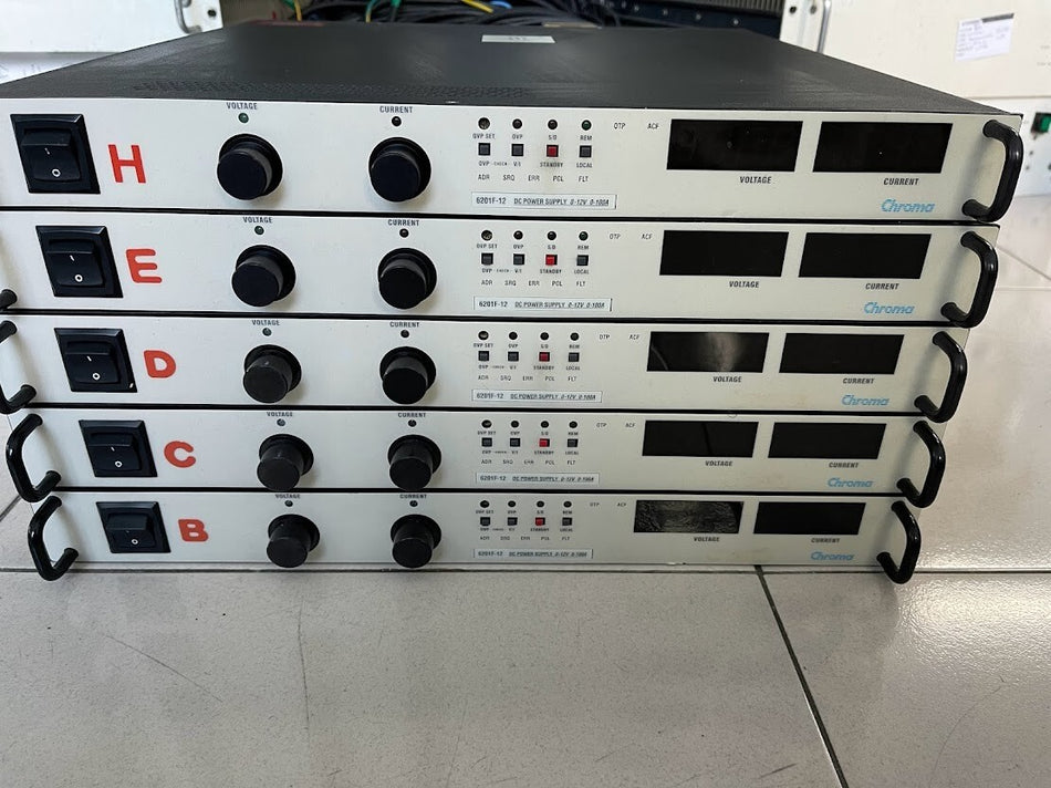 Chroma Programmable DC Power Supply Model 6201F-12 , 0-12V , 100A , 1200W - XG eqpt