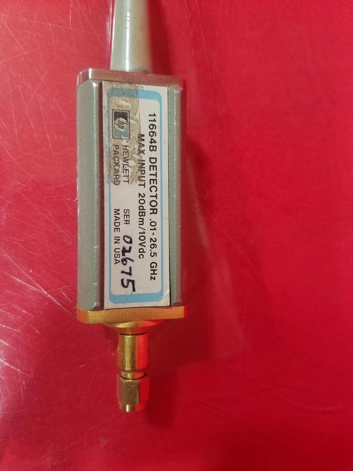 Hewlett Packard 11664B Detector .01-26.5 GHz S/N AT1566